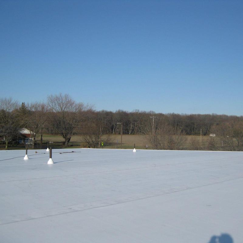 60-mil TPO white thermoplastic membrane roof system 60-mil TPO white thermoplastic membrane roof system