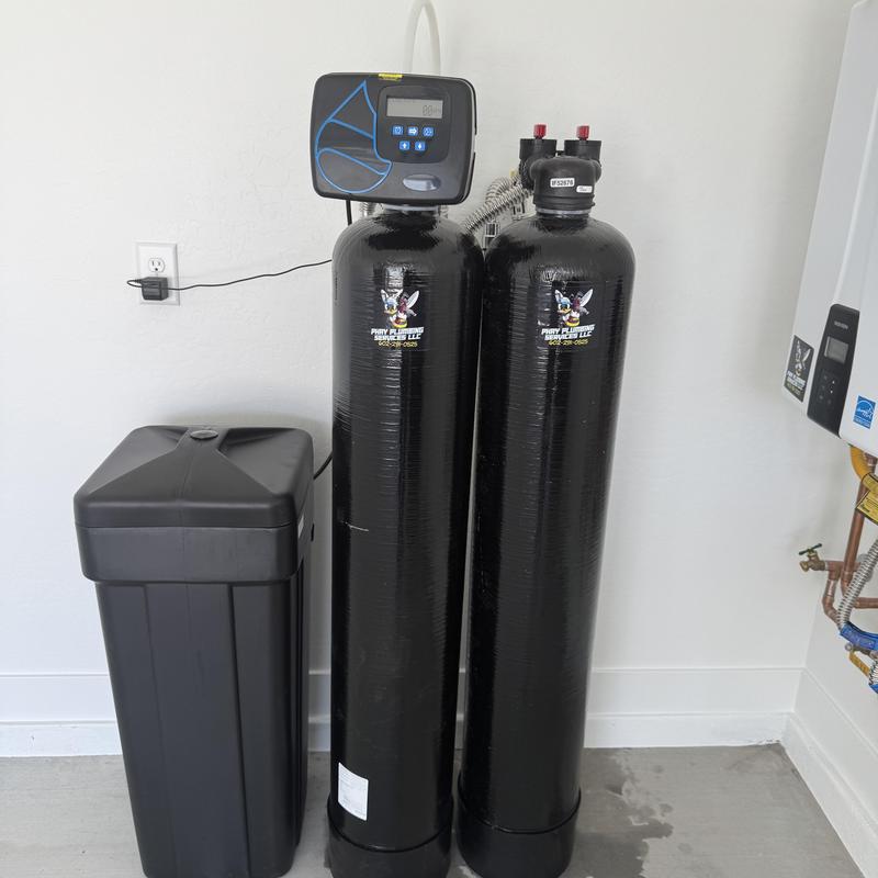 48K water softener with carbon filter installed