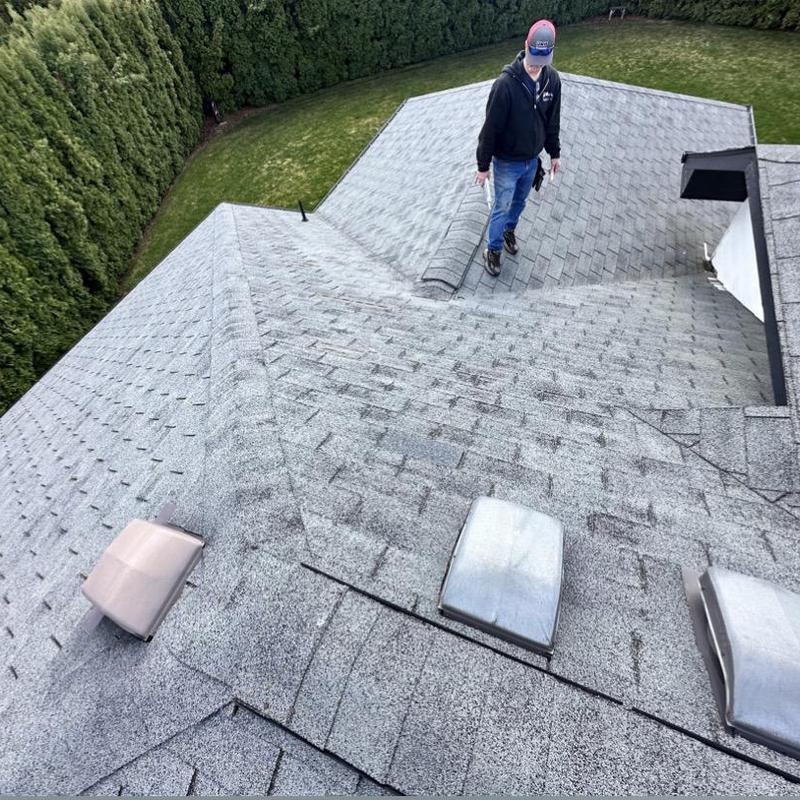 Asphalt shingle roof inspection with ridge vents in Hayden ID