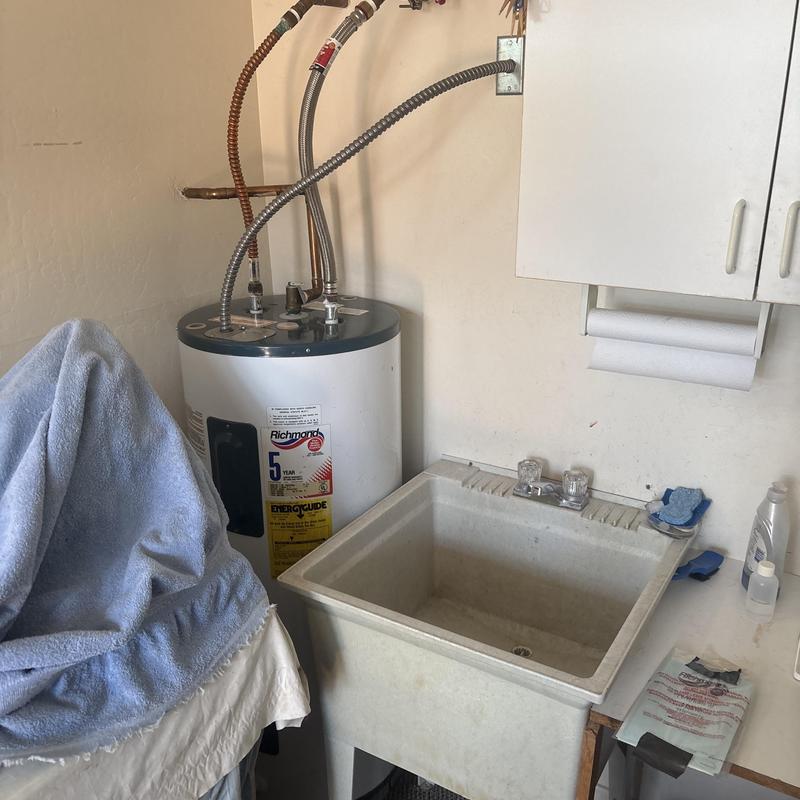 40 Gallon Electric Water Heater and Mop Sink Faucet Installation 40 Gallon Electric Water Heater and Mop Sink Faucet Installation