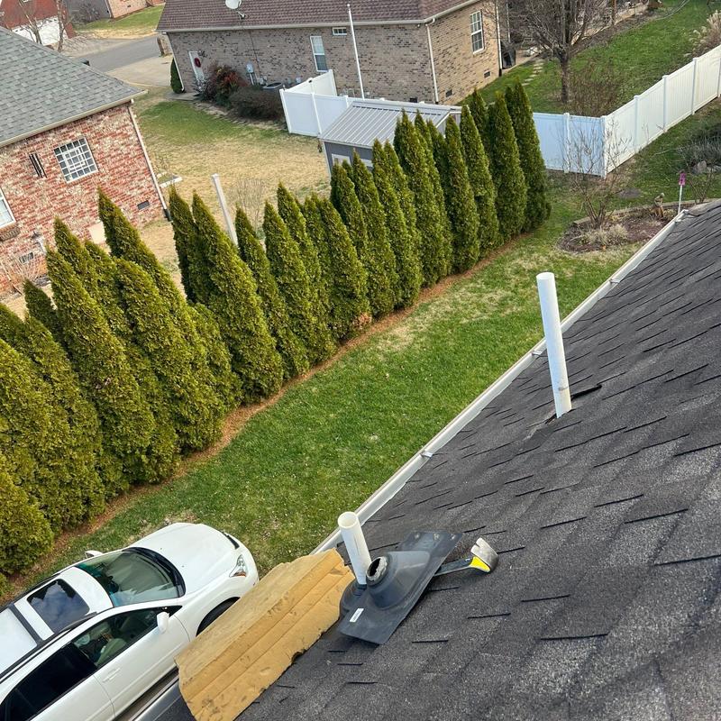 Roof flashing and vent pipes inspection on asphalt shingles