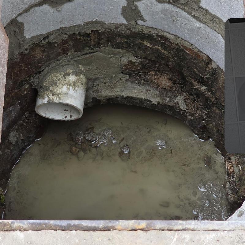 Drainage pipe replacement inside manhole with storm basin