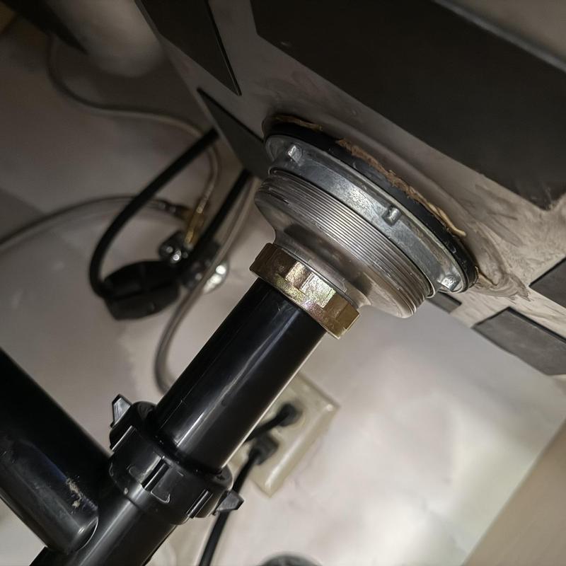 Sink drain assembly and pipe connection adjustment Sink drain assembly and pipe connection adjustment