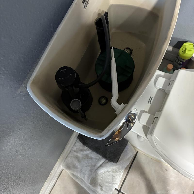 Toilet fill valve and supply line inside tank replacement