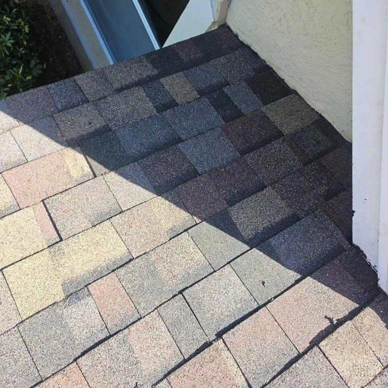 Roof shingles repair with replaced decking and underlayment Roof shingles repair with replaced decking and underlayment