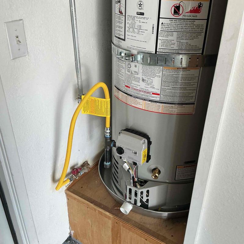 Bradford White natural gas water heater installation