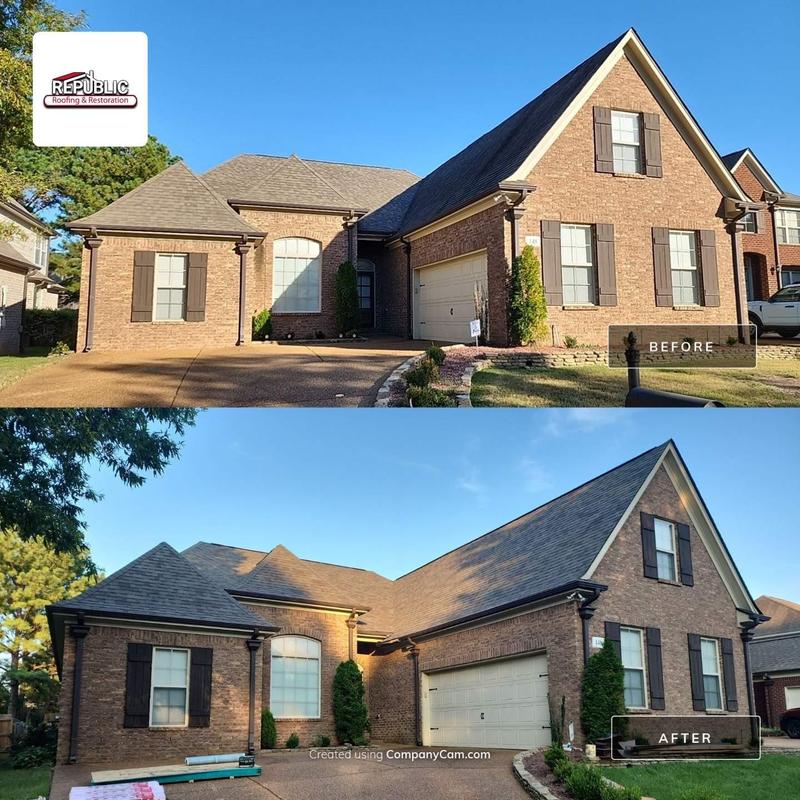 Owens Corning Oakridge asphalt roof before and after