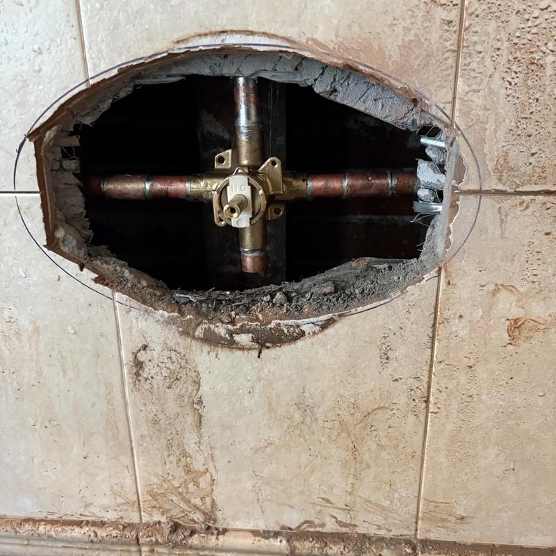 1990s Grohe shower valve with copper piping 1990s Grohe shower valve with copper piping