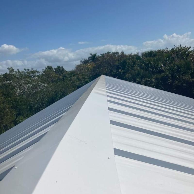 .032 aluminum standing seam roof panels installed