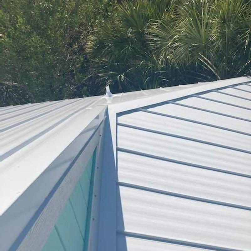 .032 aluminum standing seam roof on Sanibel home