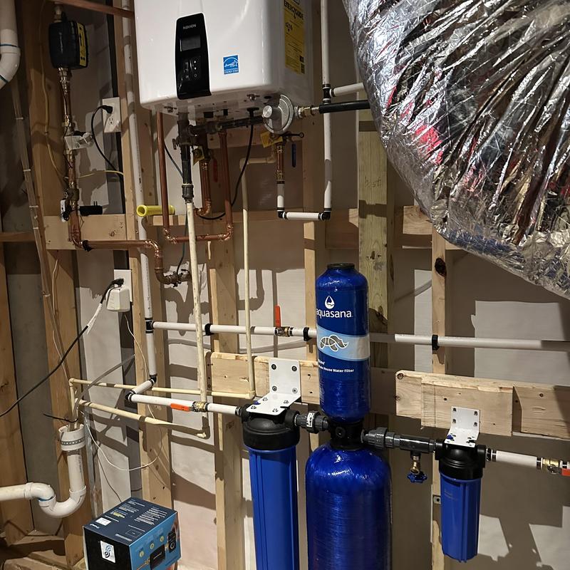Whole home water filtration system installation