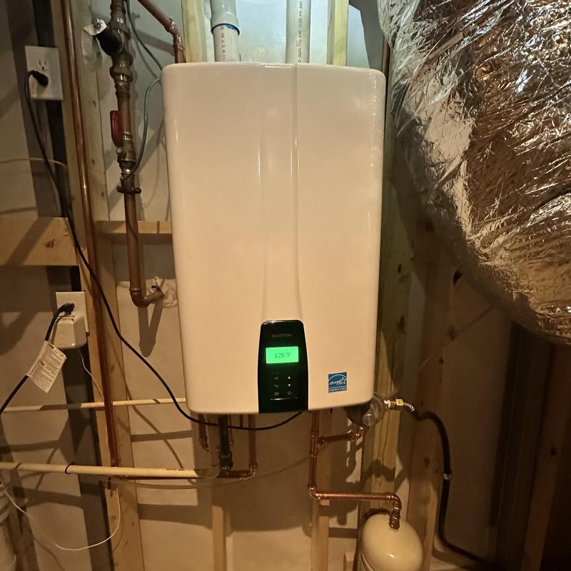 Tankless water heater with copper piping installation