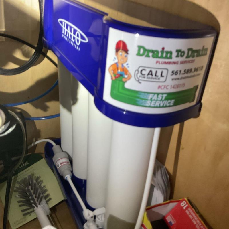 Halo RO water filtration system under sink