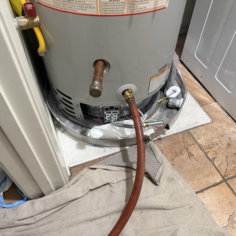 Bradford White water heater gas valve inspection