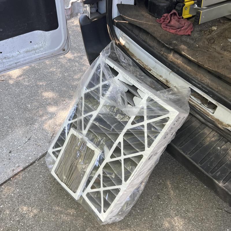 Air filter replacement for HVAC system maintenance