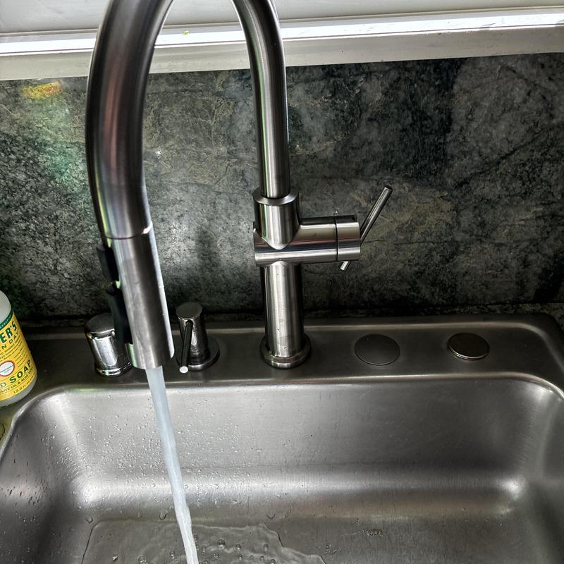 Kitchen faucet and angle stops under sink installation Kitchen faucet and angle stops under sink installation