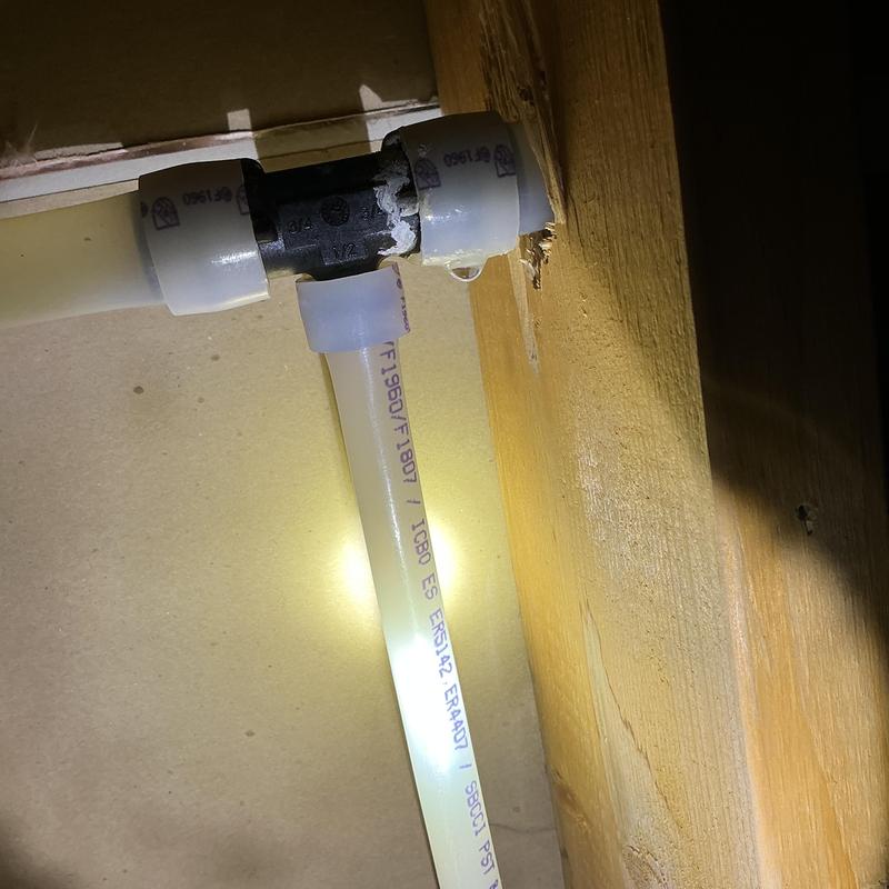 Bathroom sink water line with quarter turn angle stop valve Bathroom sink water line with quarter turn angle stop valve