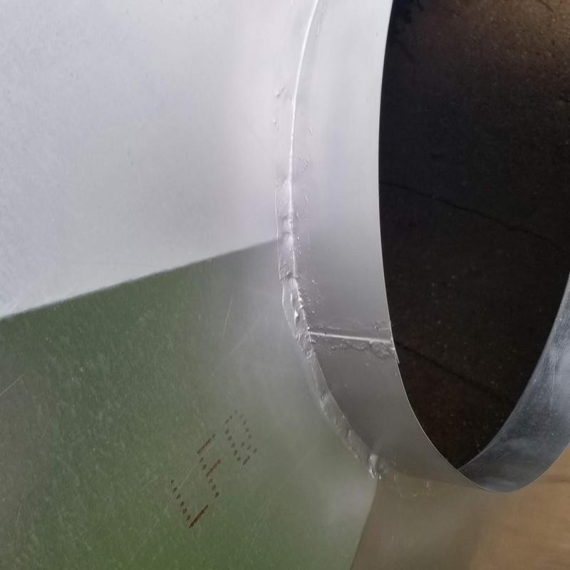 Metal ductwork with welded joints in HVAC system