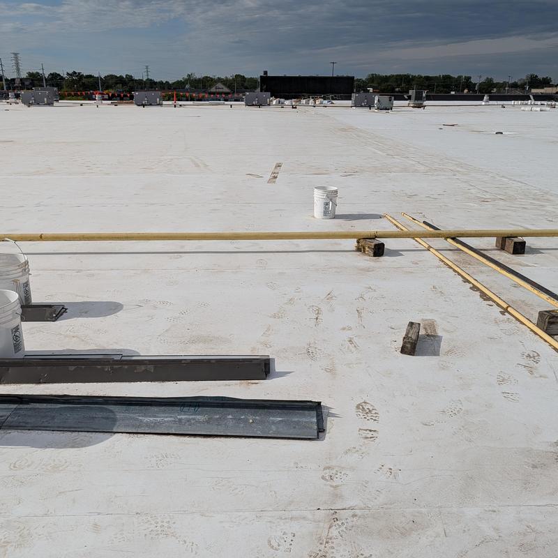 TPO Single Ply Flat Commercial Roof Installation