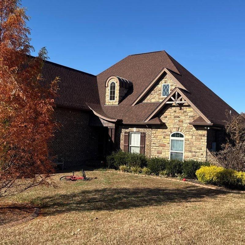 Asphalt shingle roof with dormer and skylight inspection