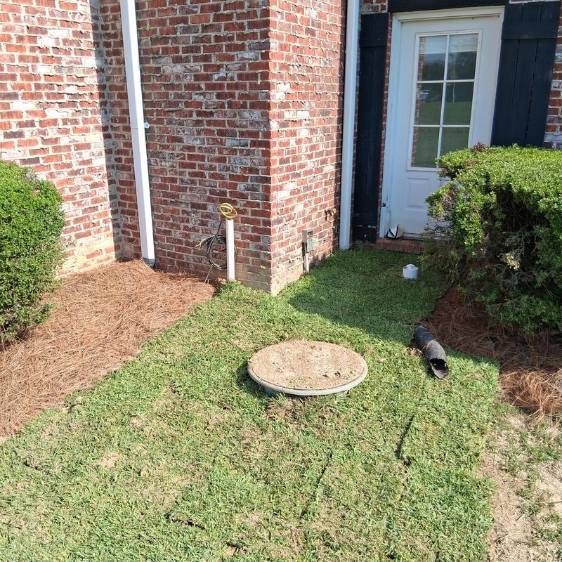 Sod grass replacement over plumbing excavation area