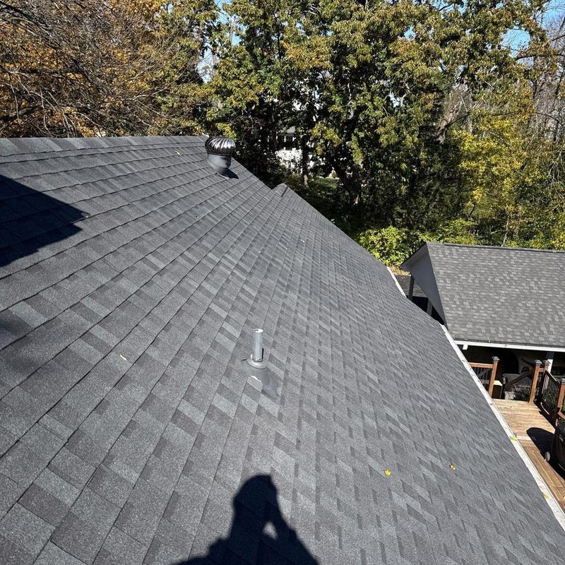 Asphalt shingle roof inspection with vent piping