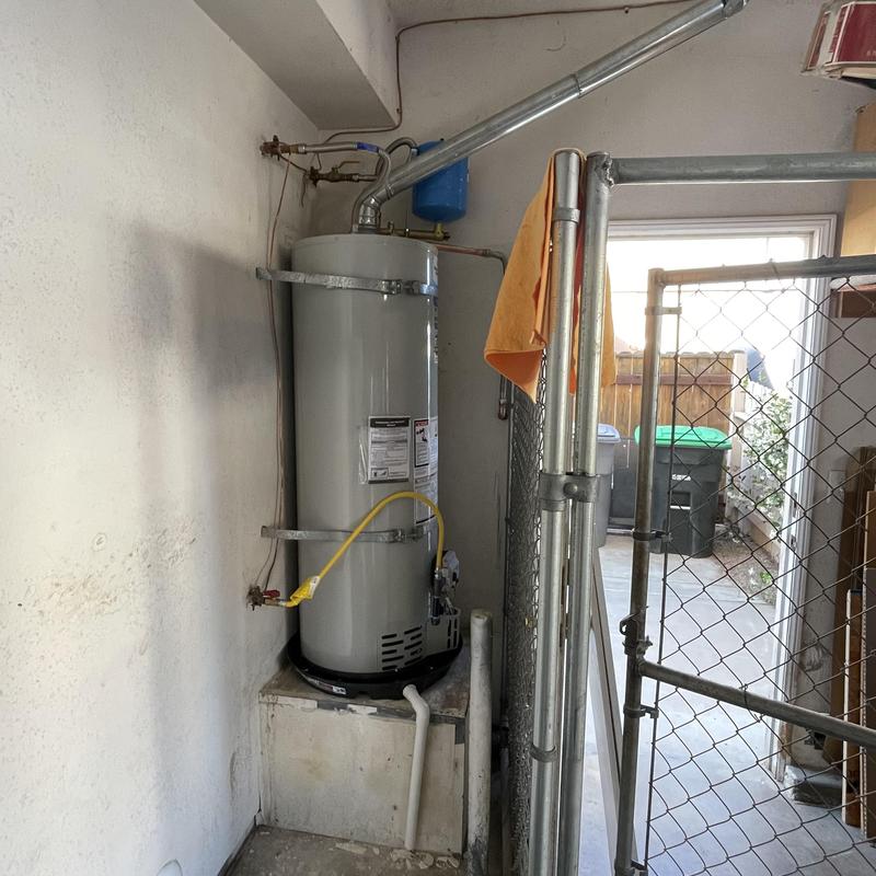 50-gallon Bradford White water heater installation