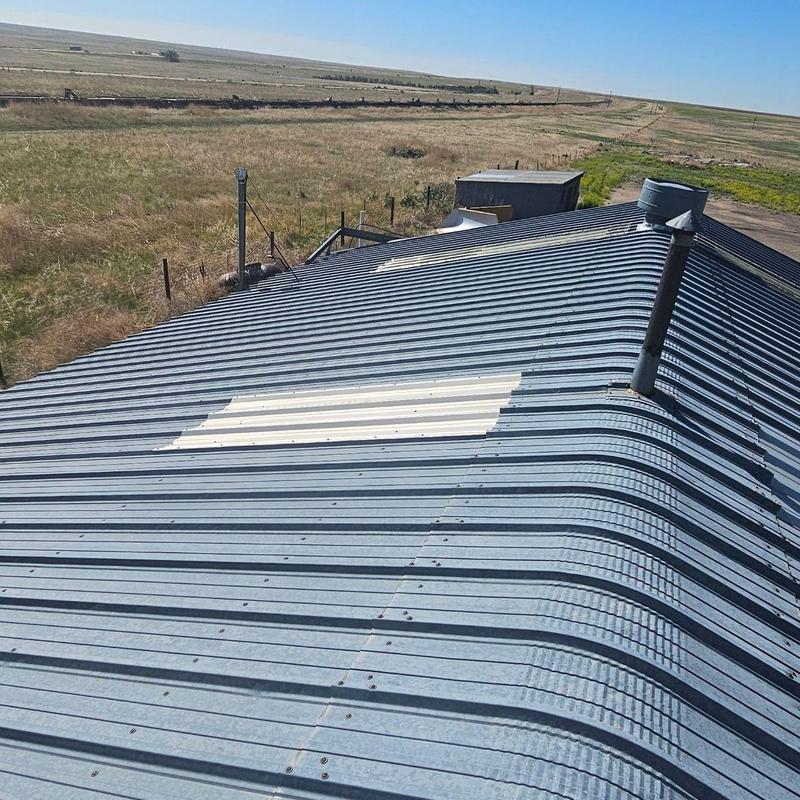 Metal roofing with skylight panels at municipal facility