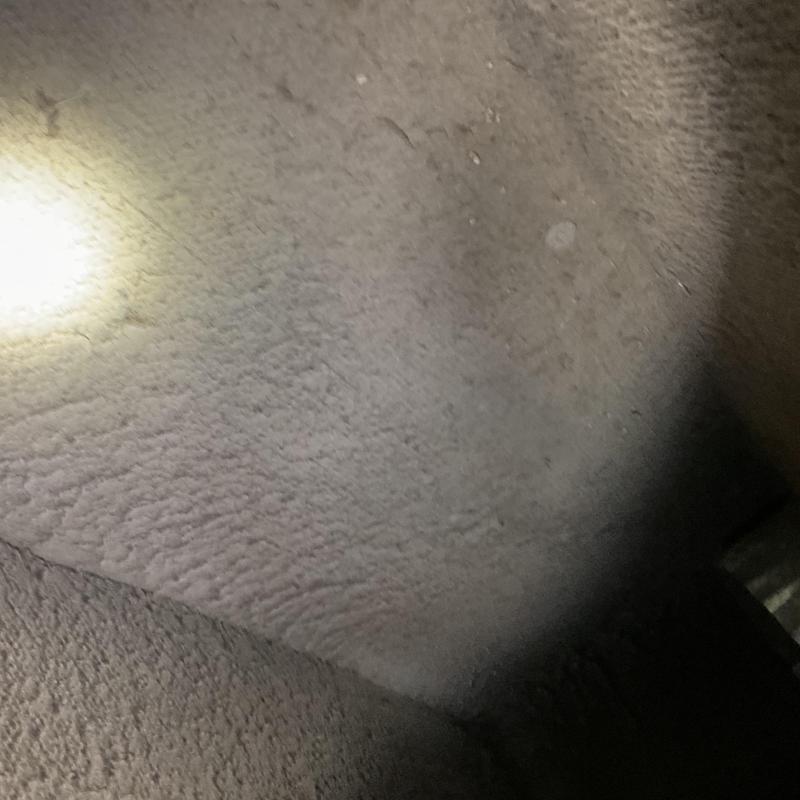 HVAC duct interior showing dust buildup and debris HVAC duct interior showing dust buildup and debris