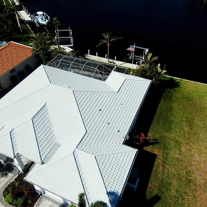 Stonecoated steel roof on Punta Gorda home Stonecoated steel roof on Punta Gorda home