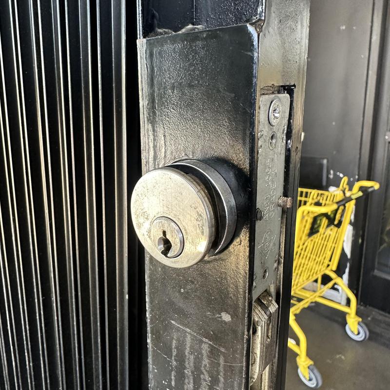 Security gate lock with new key reconfigured