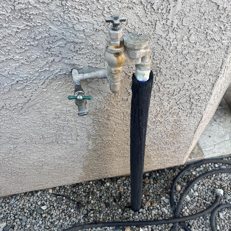 Outdoor hose bib with insulation cover in Glendale, AZ Outdoor hose bib with insulation cover in Glendale, AZ