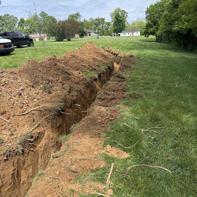 Water hydrant trench installation for camper hookup Water hydrant trench installation for camper hookup
