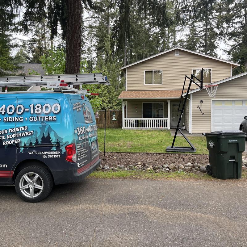 Asphalt shingle roof on two-story house in Hayden, ID Asphalt shingle roof on two-story house in Hayden, ID