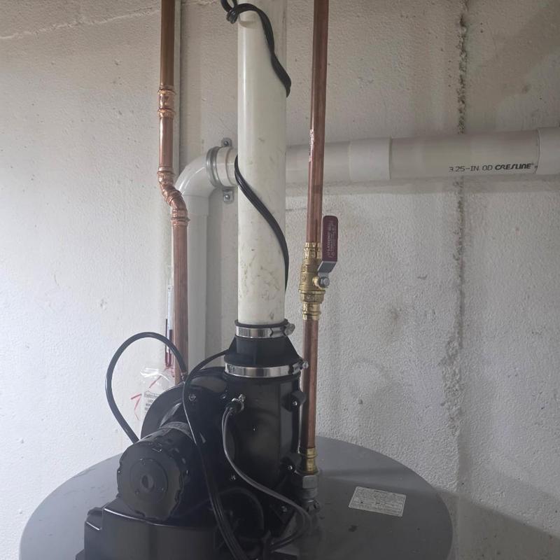 50-gallon power vent water heater installation