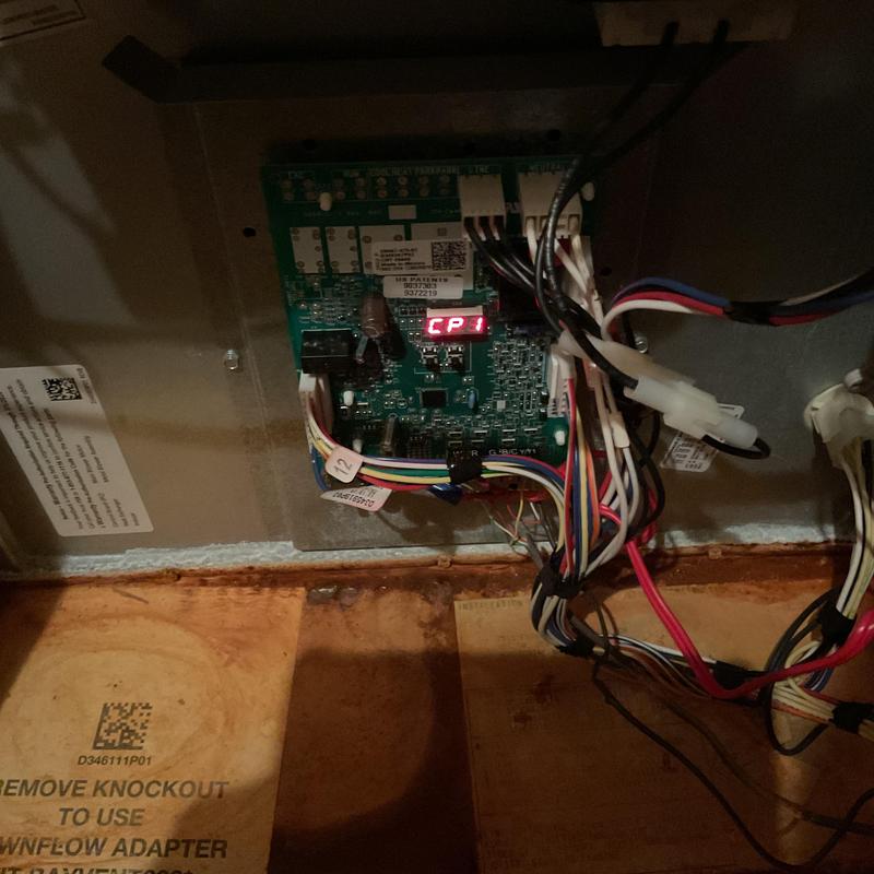 HVAC control board with wiring and digital display HVAC control board with wiring and digital display