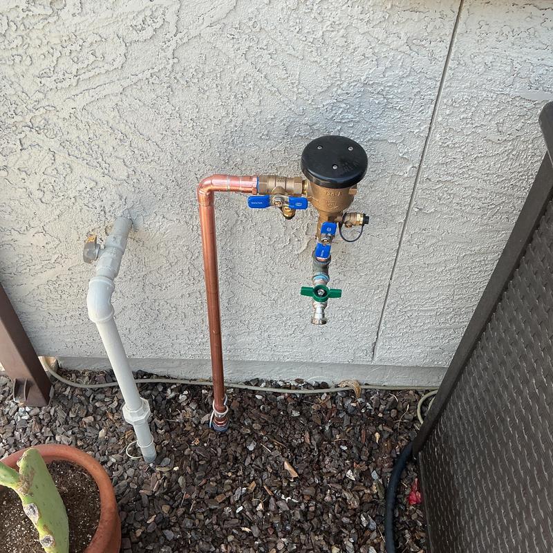 12-inch pressure vacuum breaker with copper piping
