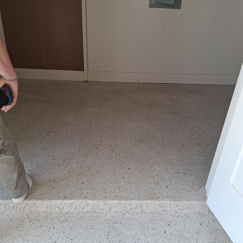 Custom finished concrete floor in new construction