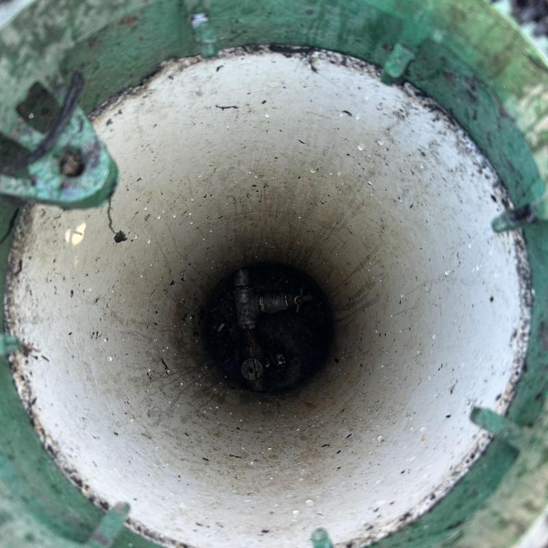 Irrigation system valve inside green meter box