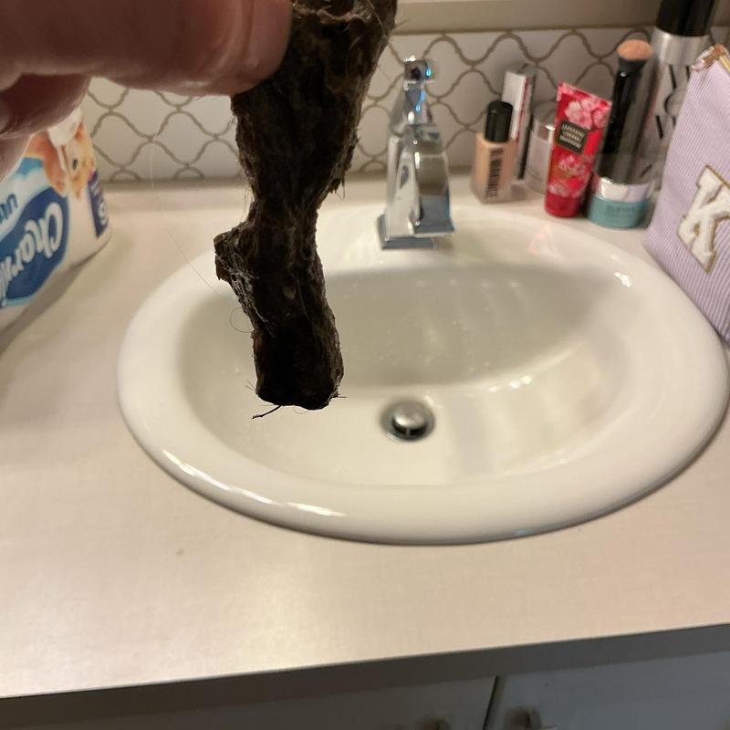 Lavatory sink drain hairball clog removal