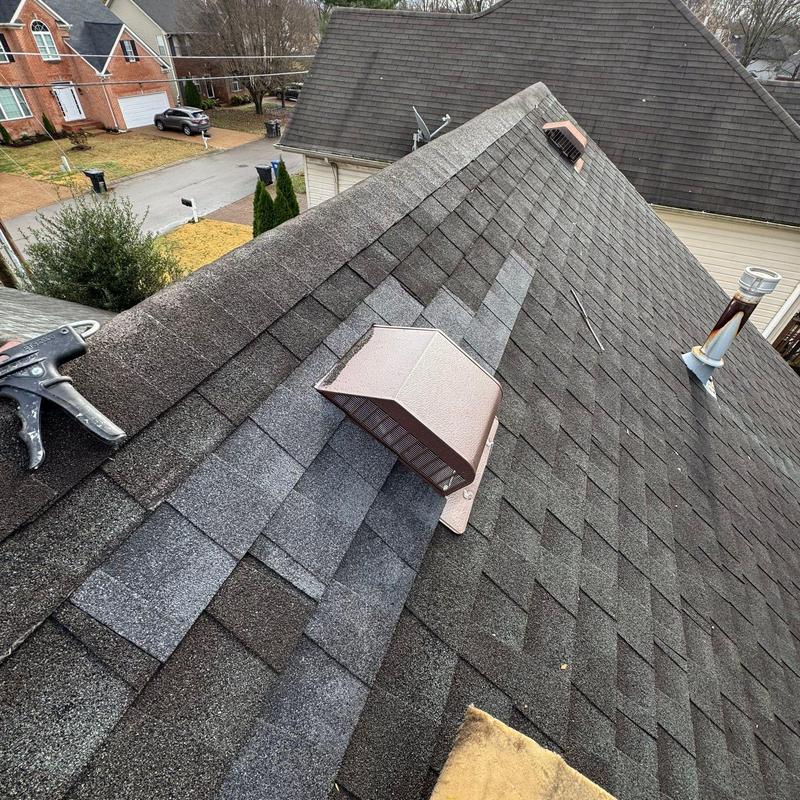Roof shingles and vent flashing inspection and repair