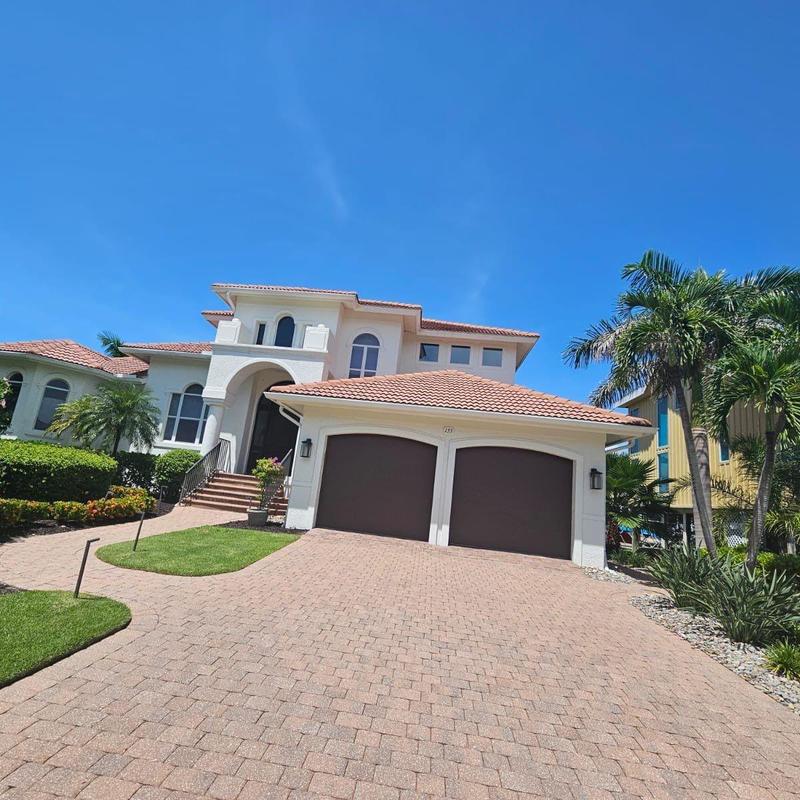 Tile roof with recent leak repairs in Naples home Tile roof with recent leak repairs in Naples home