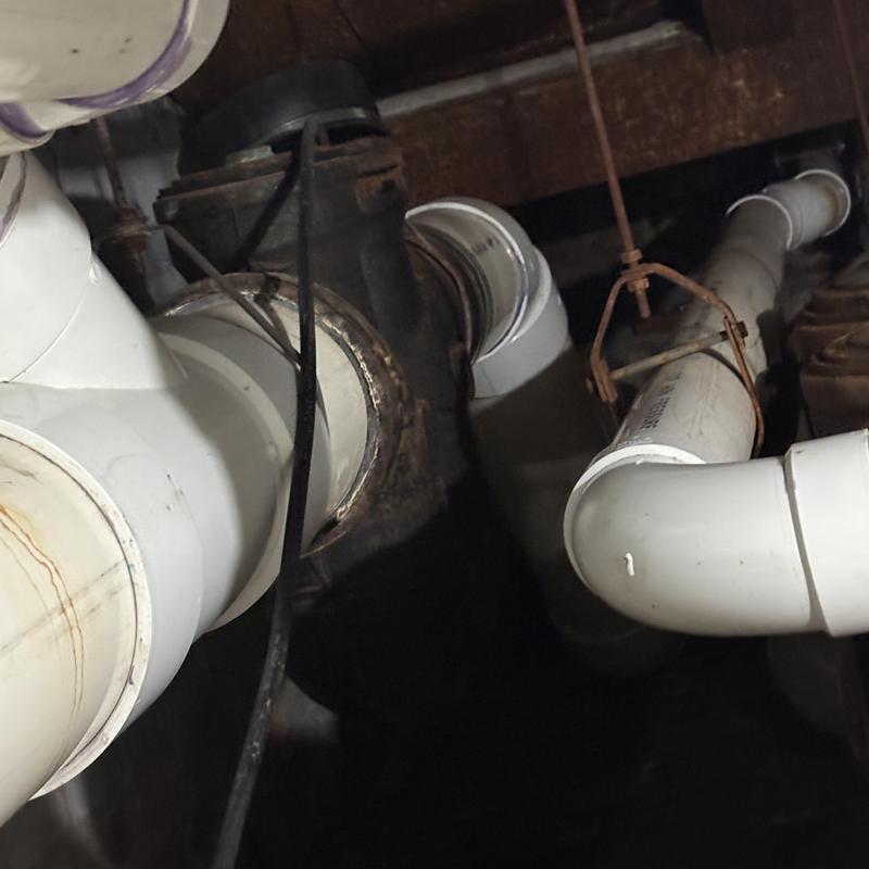 Sanitary line pipes and basement cleanouts plumbing Sanitary line pipes and basement cleanouts plumbing