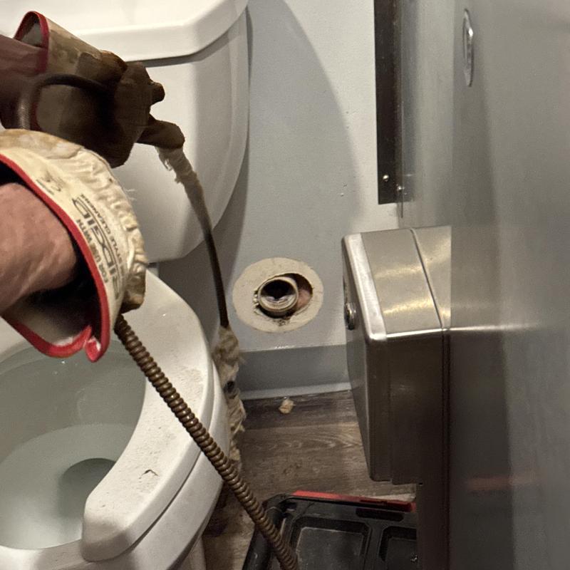 Toilet drain line clogged with paper towels clearing Toilet drain line clogged with paper towels clearing