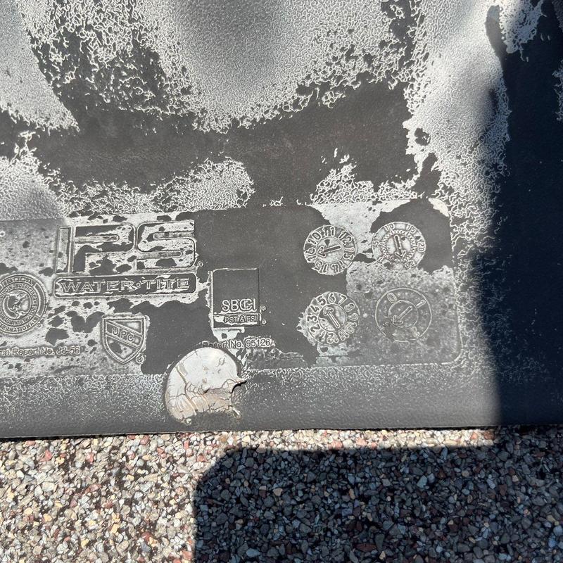 Water-Tite roofing membrane with manufacturing date label