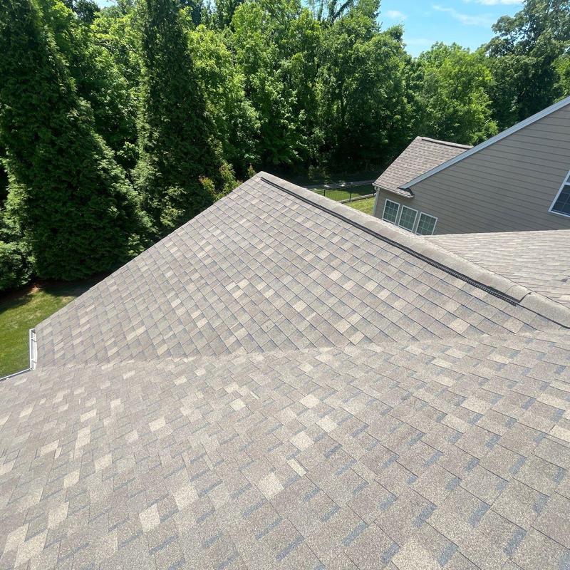Asphalt shingle roofing in good condition during inspection