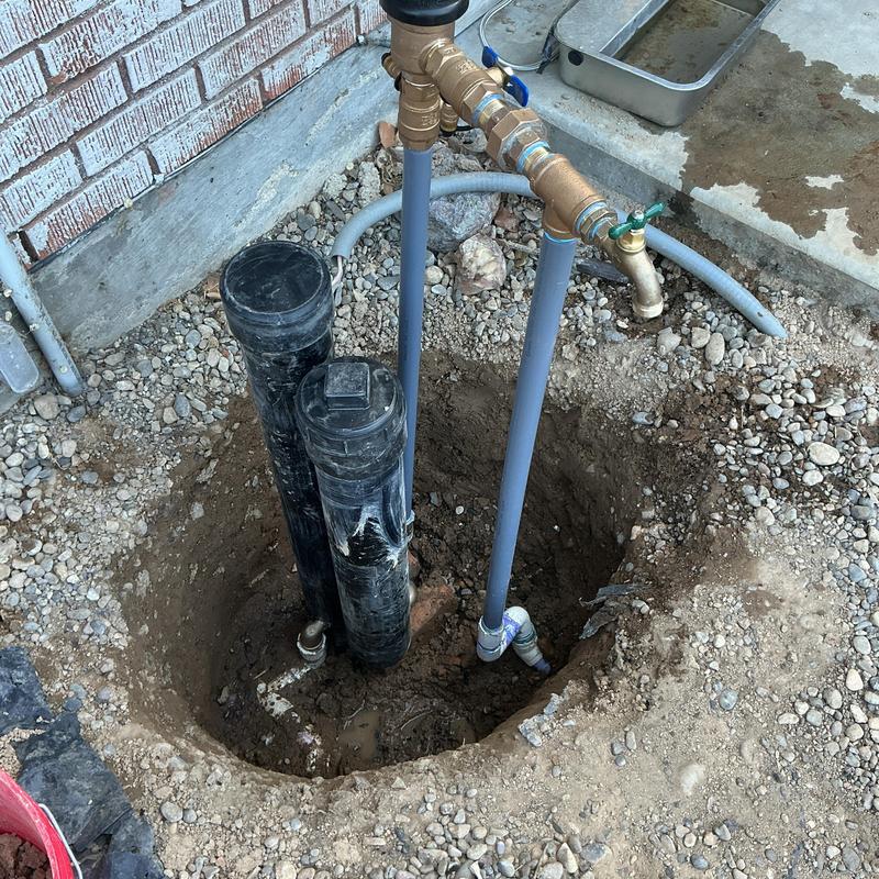 Sprinkler shut off assembly and backflow valve installation