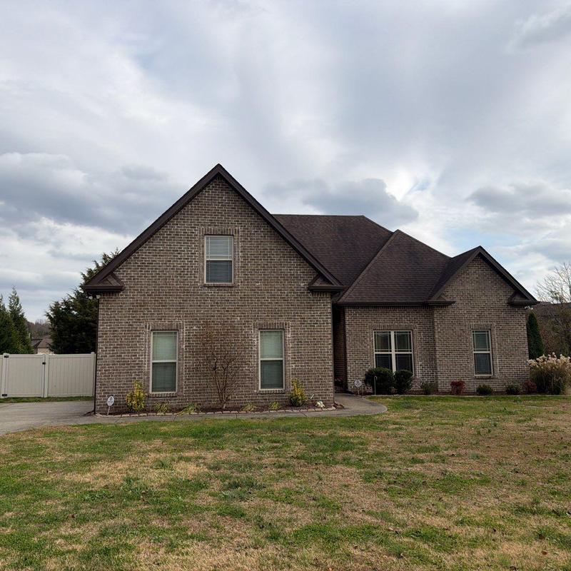 Asphalt shingle roof with hail damage, Murfreesboro house