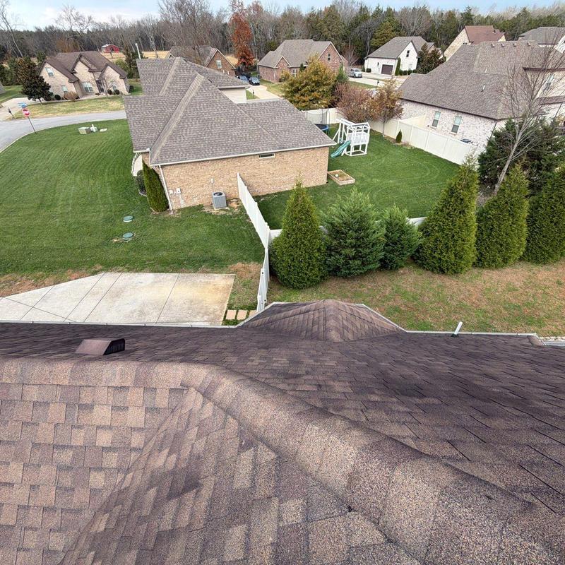 Asphalt shingle roof ridge and valleys inspection