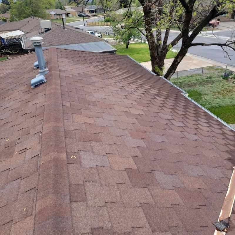 T-lock shingle roof with no hail damage visible T-lock shingle roof with no hail damage visible